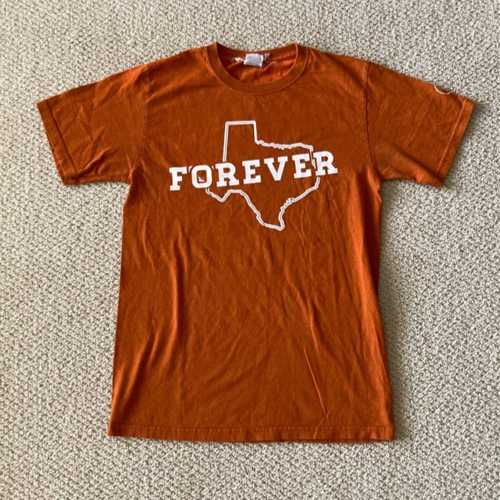 Jerzees University of Texas Longhorns Burnt Orange T-Shirt Texas Forever Small